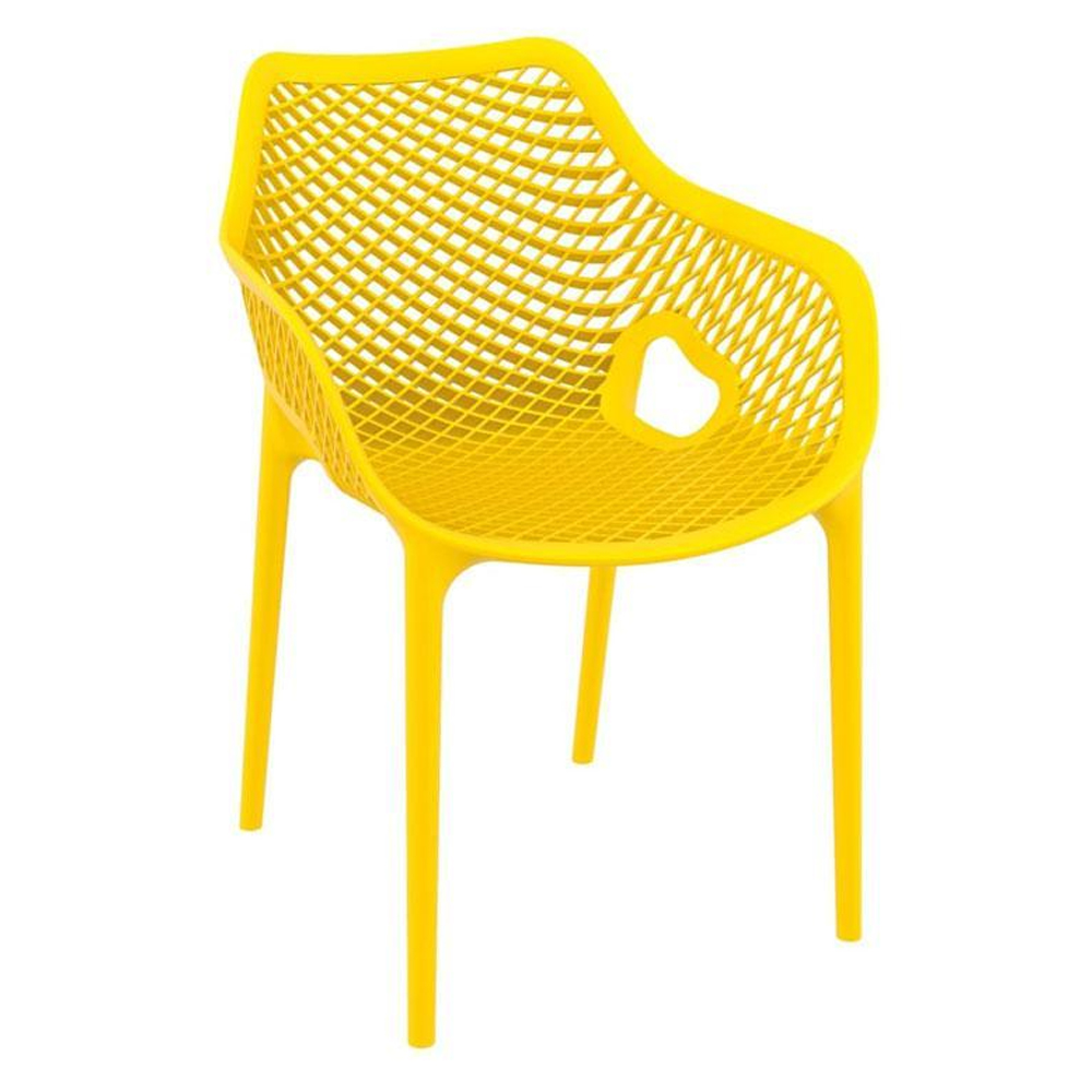 aultas polypropylene garden armchair in yellow