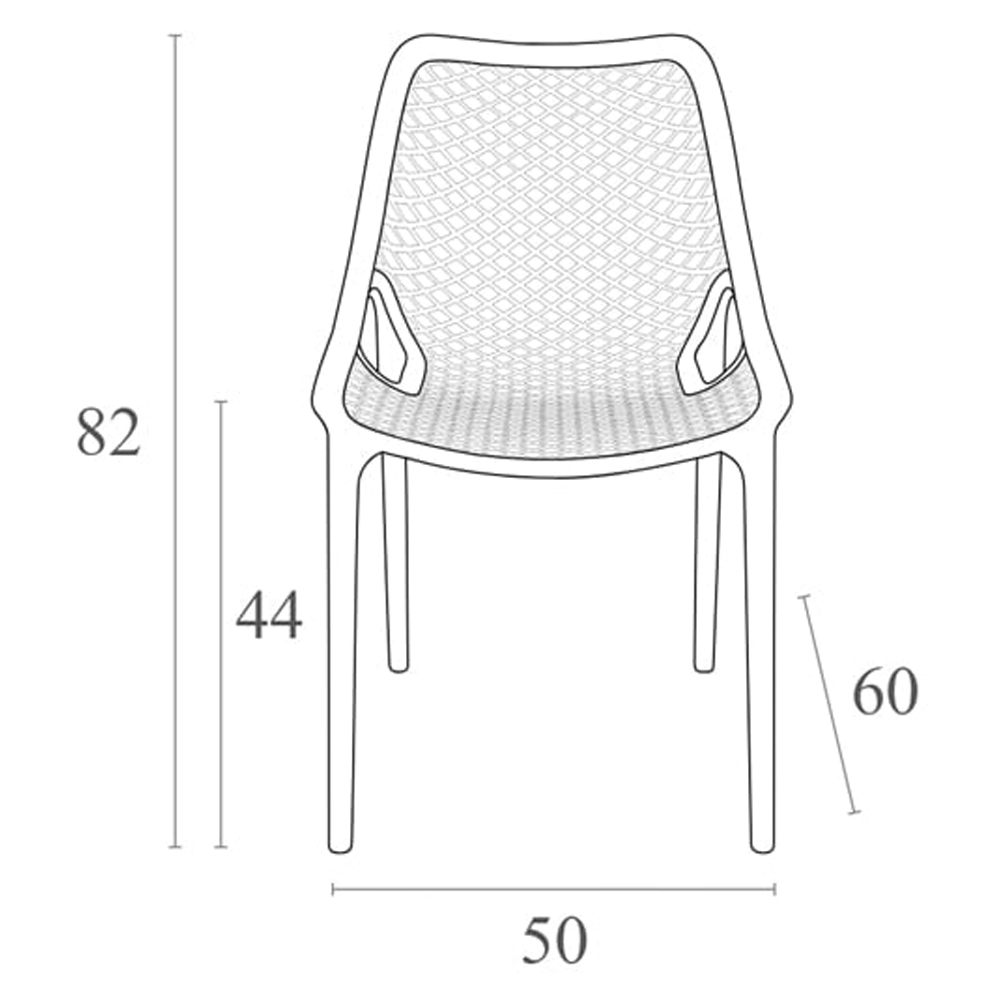 Aultas Polypropylene Garden Side Chair In Taupe