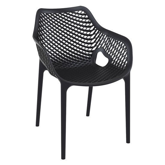 Aultos Outdoor Stacking Armchair In Black