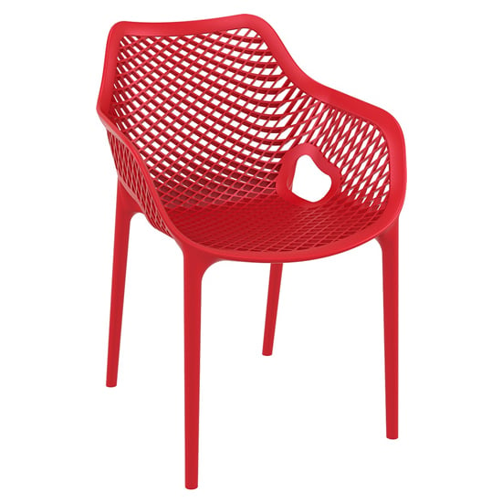 Photo of Aultos outdoor stacking armchair in red