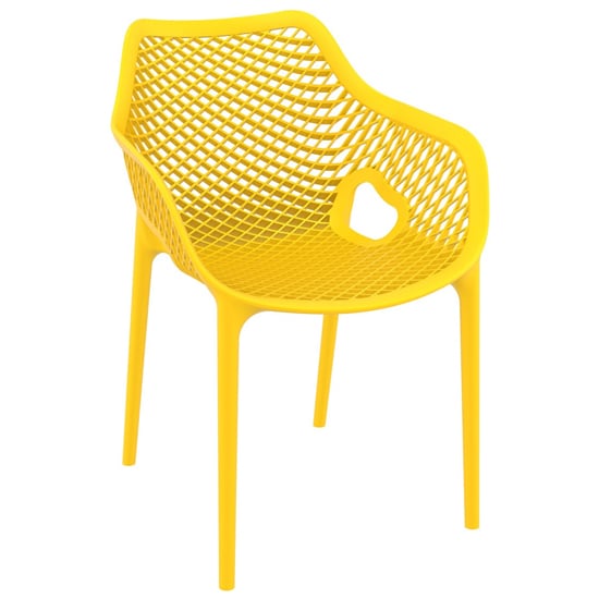 Photo of Aultos outdoor stacking armchair in yellow