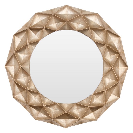 Aureia 3D Effect Wall Bedroom Mirror In Champagne Frame_2