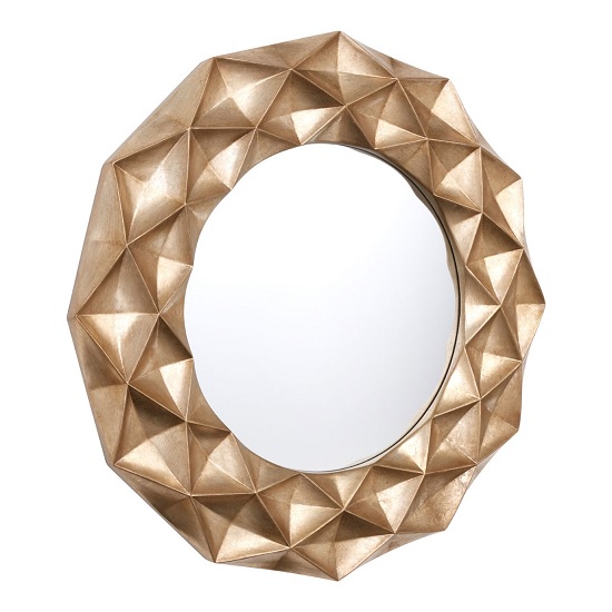 Aureia 3D Effect Wall Bedroom Mirror In Champagne Frame_1