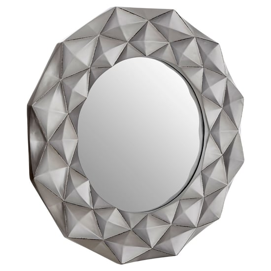 Read more about Aureia 3d effect wall bedroom mirror in light silver frame