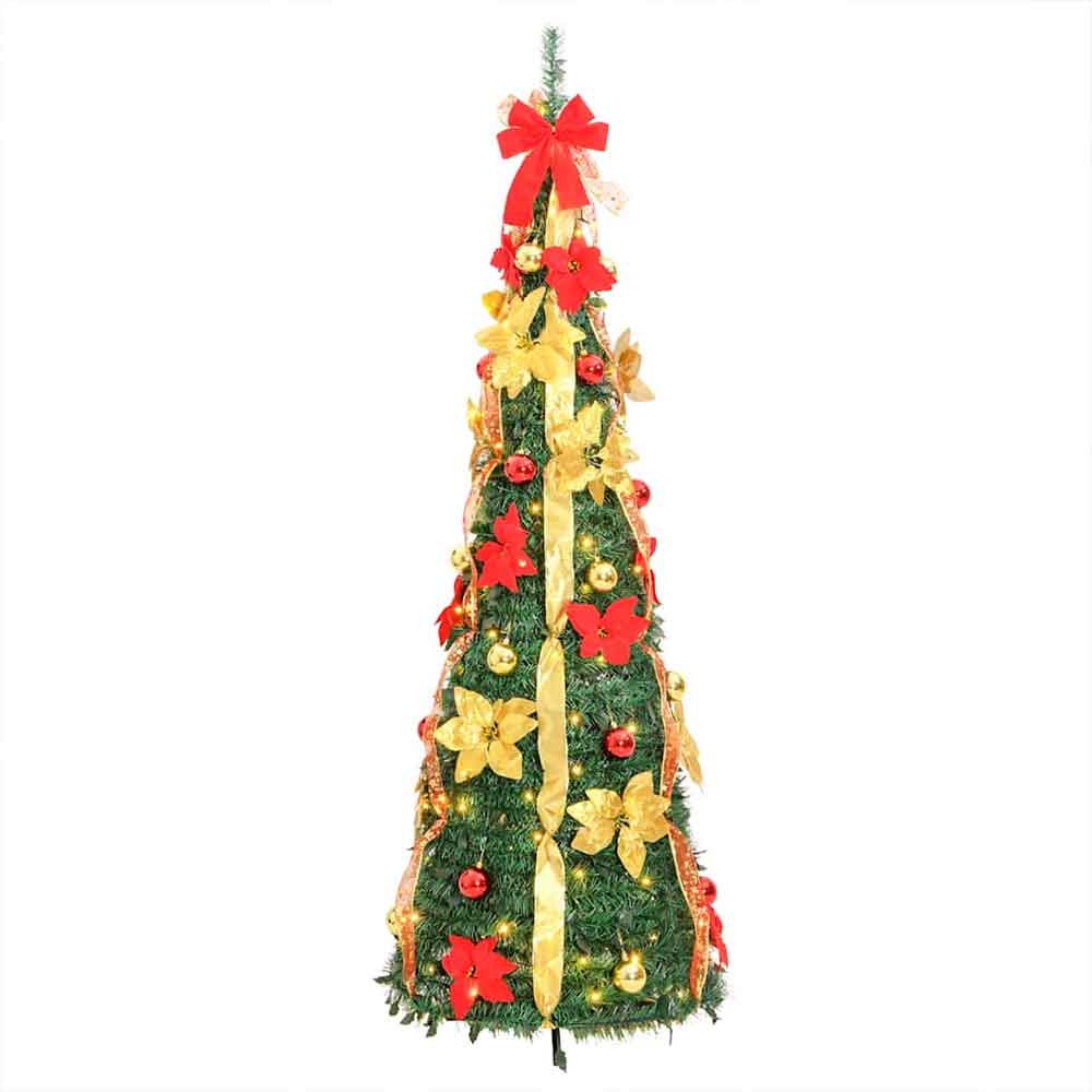 Aurelia 120cm Artificial Christmas Tree With 50 LEDs - Multicolour