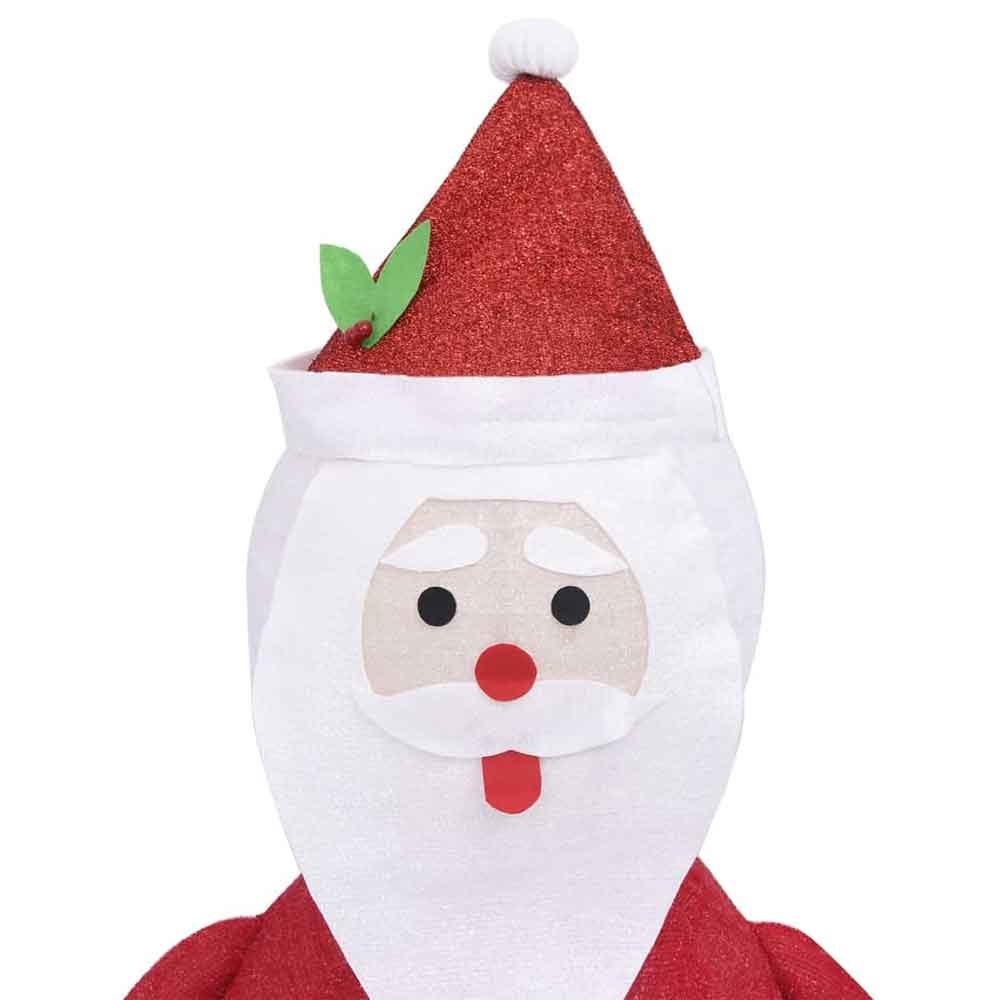 Aurelia 120cm Fabric Decorative Christmas Santa Claus With LED - White And Red