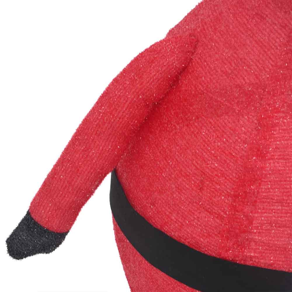 Aurelia 120cm Fabric Decorative Christmas Santa Claus With LED - White And Red