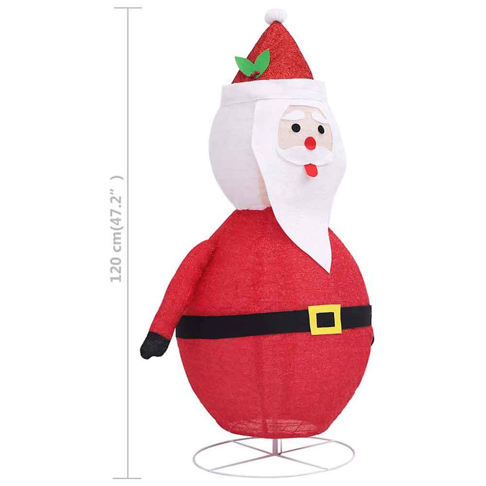 Aurelia 120cm Fabric Decorative Christmas Santa Claus With LED - White And Red