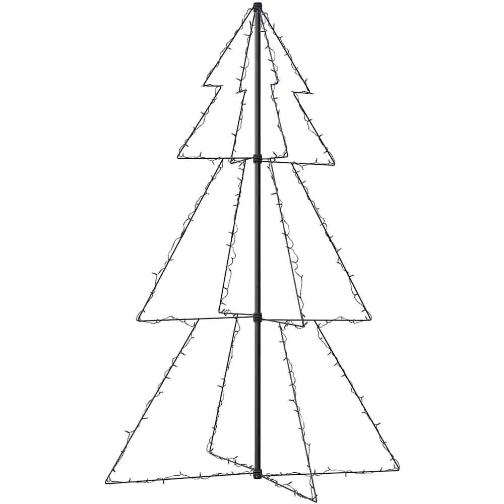 Aurelia 150cm Metal Christmas Cone Tree With 200 LEDs - Blue