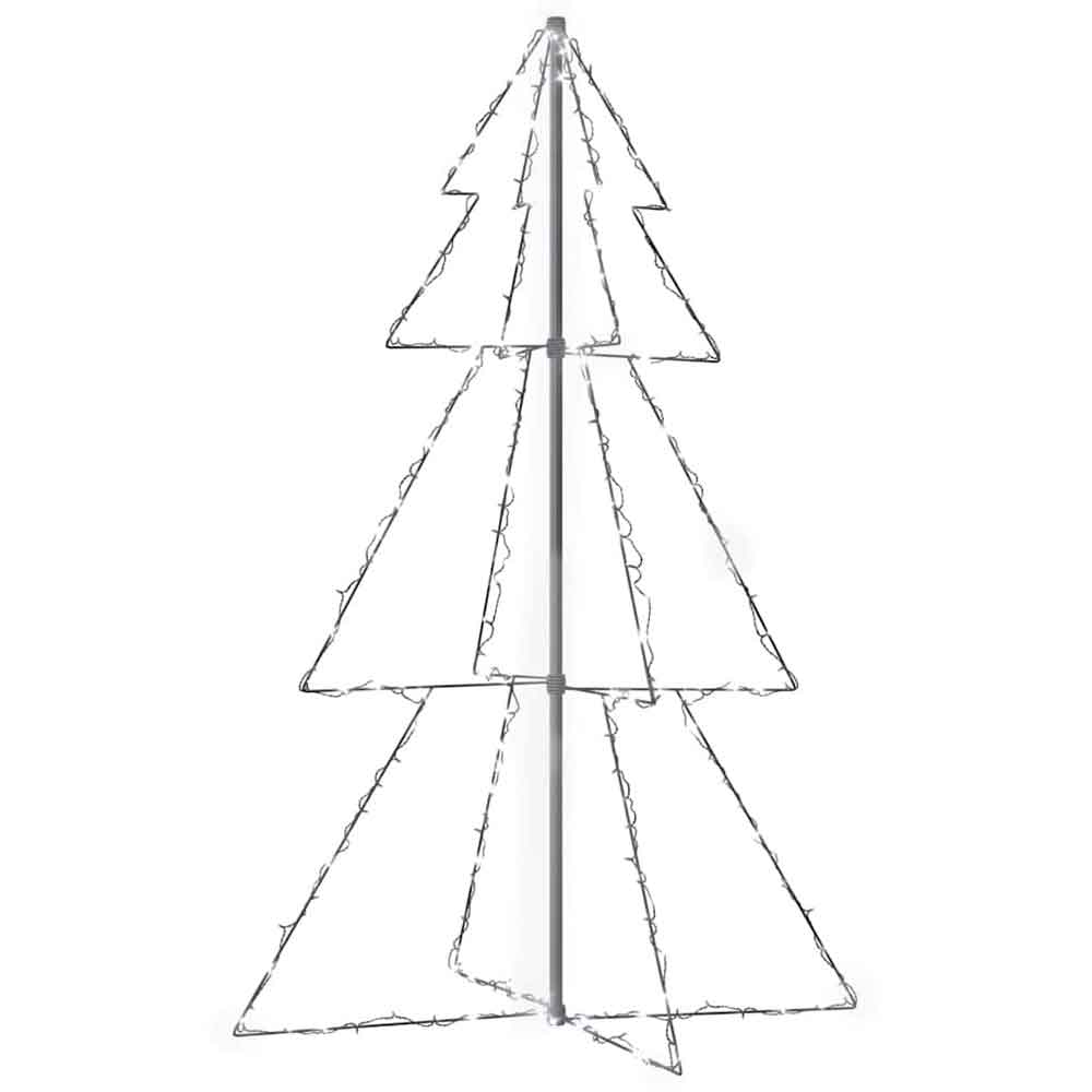 Aurelia 150cm Metal Christmas Cone Tree With 200 LEDs - Cold White