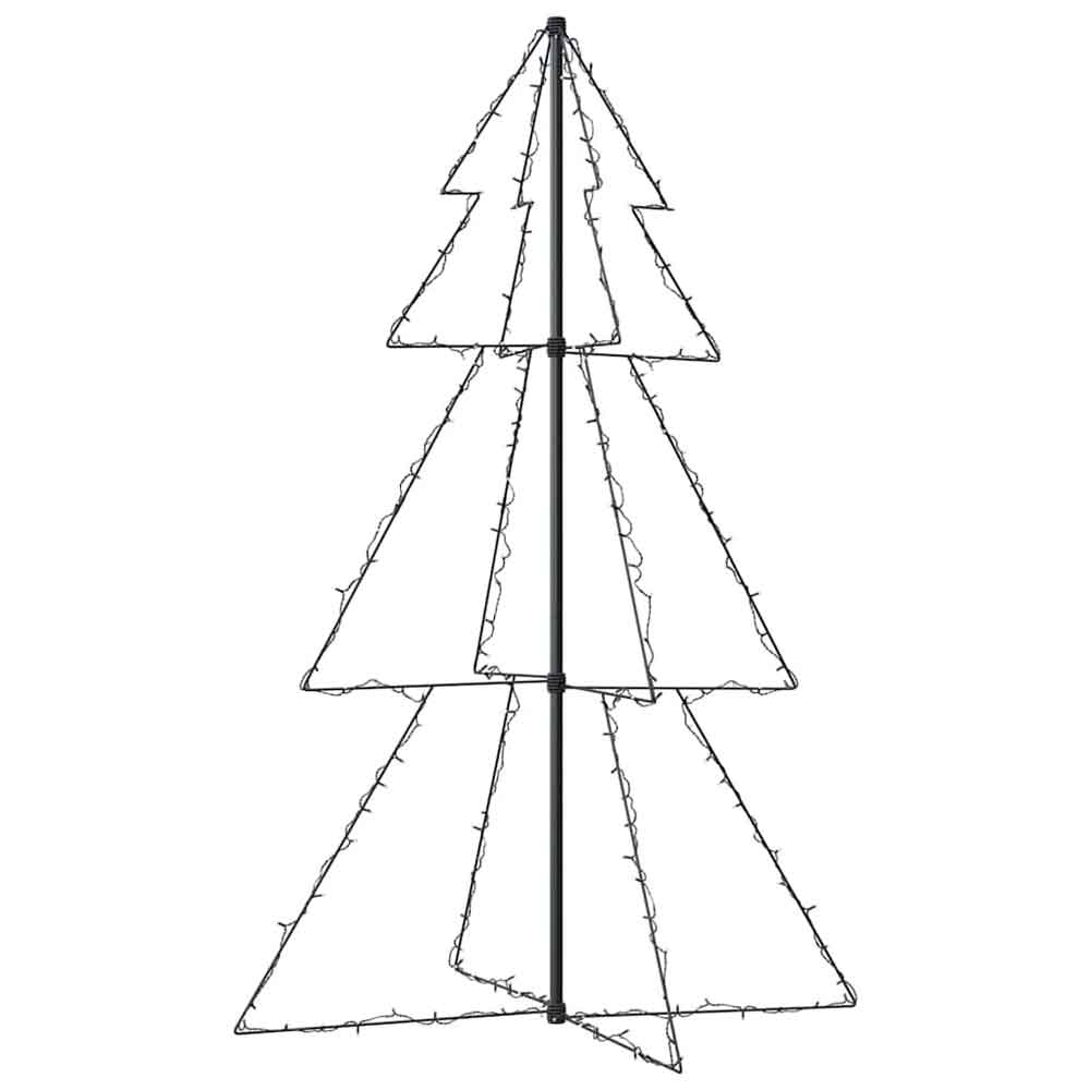 Aurelia 150cm Metal Christmas Cone Tree With 200 LEDs - Cold White