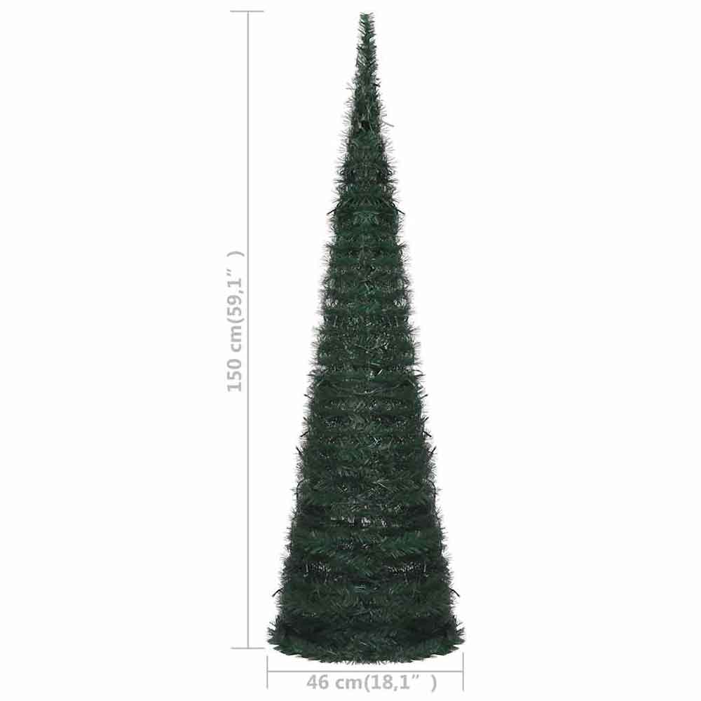 Aurelia 150cm PVC Artificial Pre-lit Christmas With LED - Green