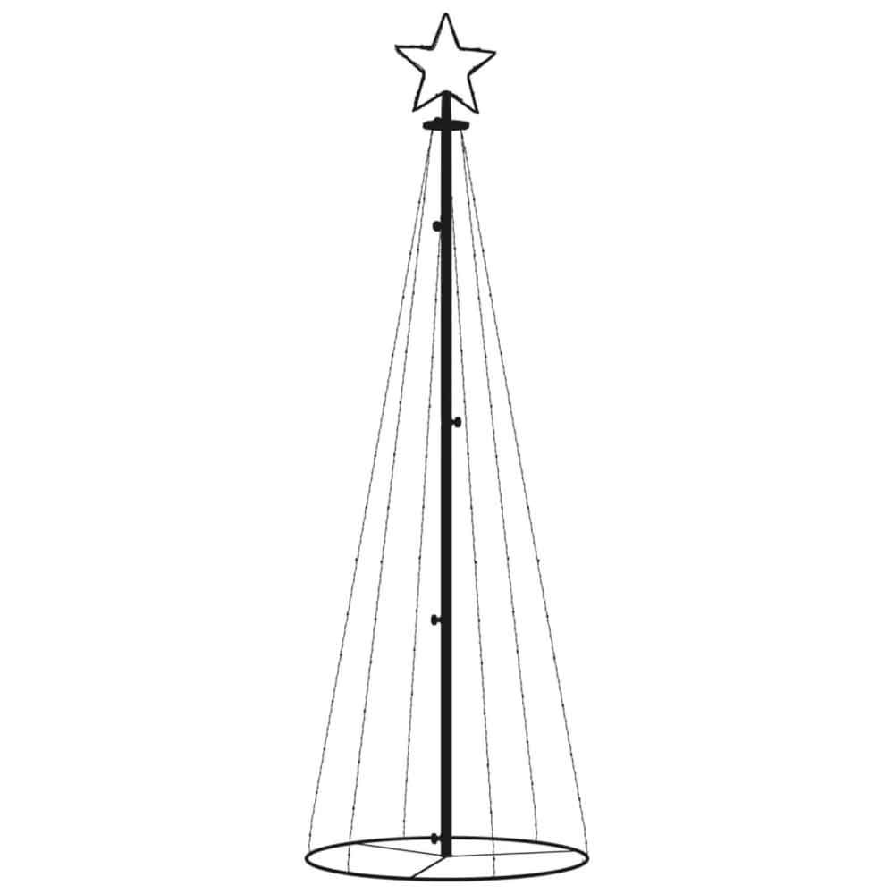 Aurelia 180cm Metal Christmas Cone Tree With 108 LEDs - Blue
