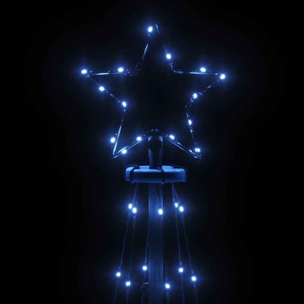Aurelia 180cm Metal Christmas Cone Tree With 108 LEDs - Blue