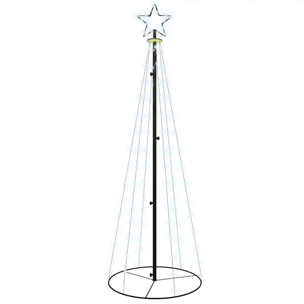 Aurelia 180cm Metal Christmas Cone Tree With 108 LEDs - Cold White