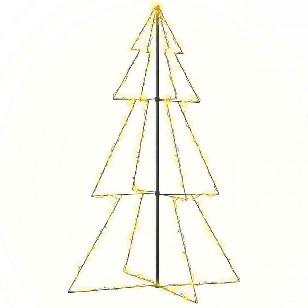 Aurelia 180cm Metal Christmas Cone Tree With 240 LEDs - Warm White