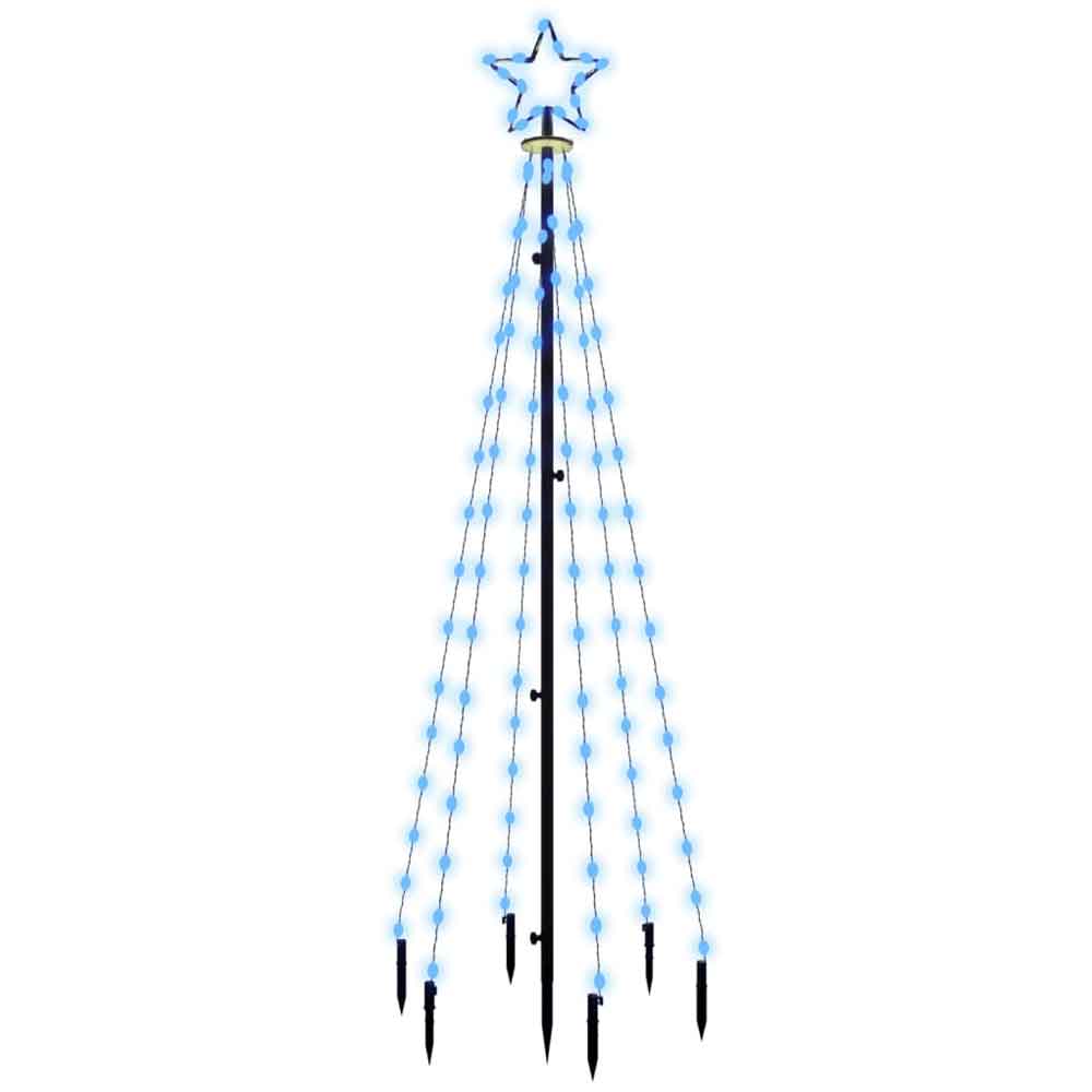 Aurelia 180cm Metal Christmas Tree With 108 LEDs - Blue