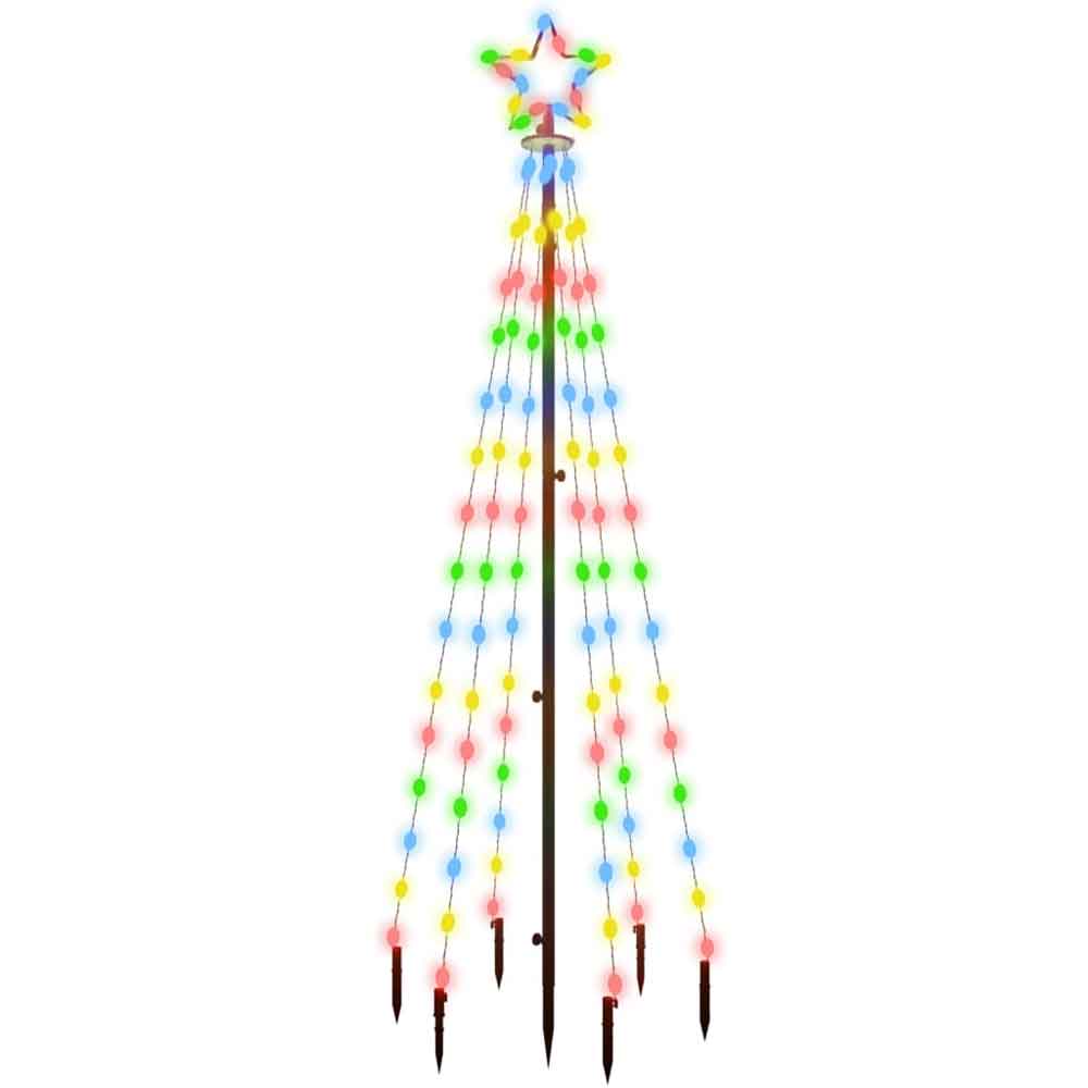 Aurelia 180cm Metal Christmas Tree With 108 LEDs - Multicolour