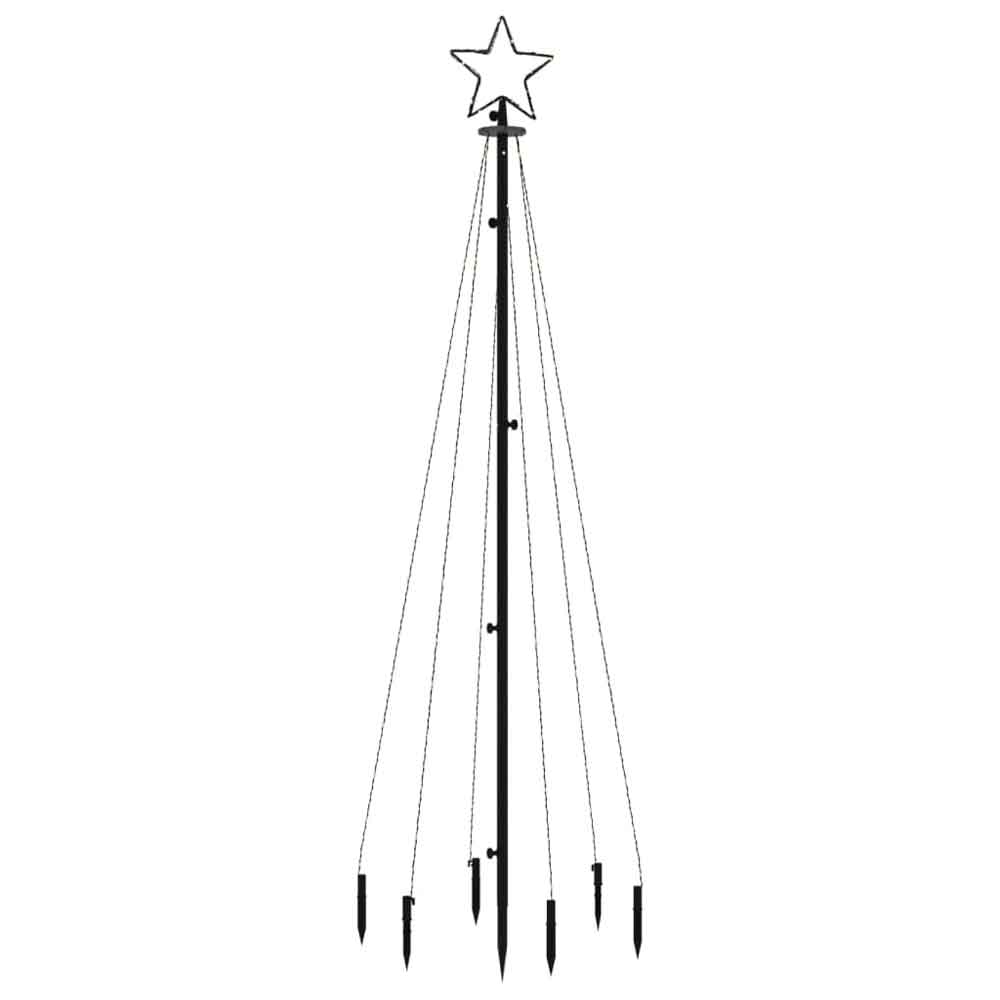 Aurelia 180cm Metal Christmas Tree With 108 LEDs - Multicolour