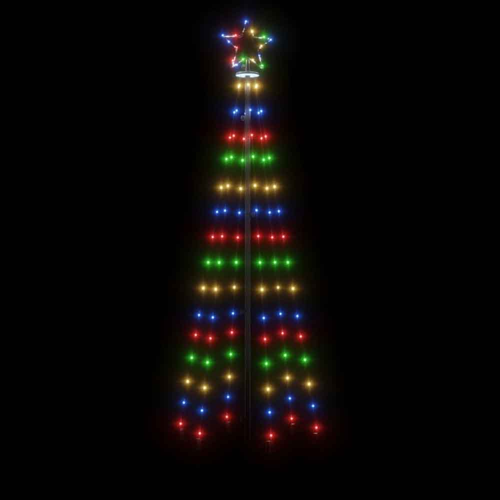 Aurelia 180cm Metal Christmas Tree With 108 LEDs - Multicolour
