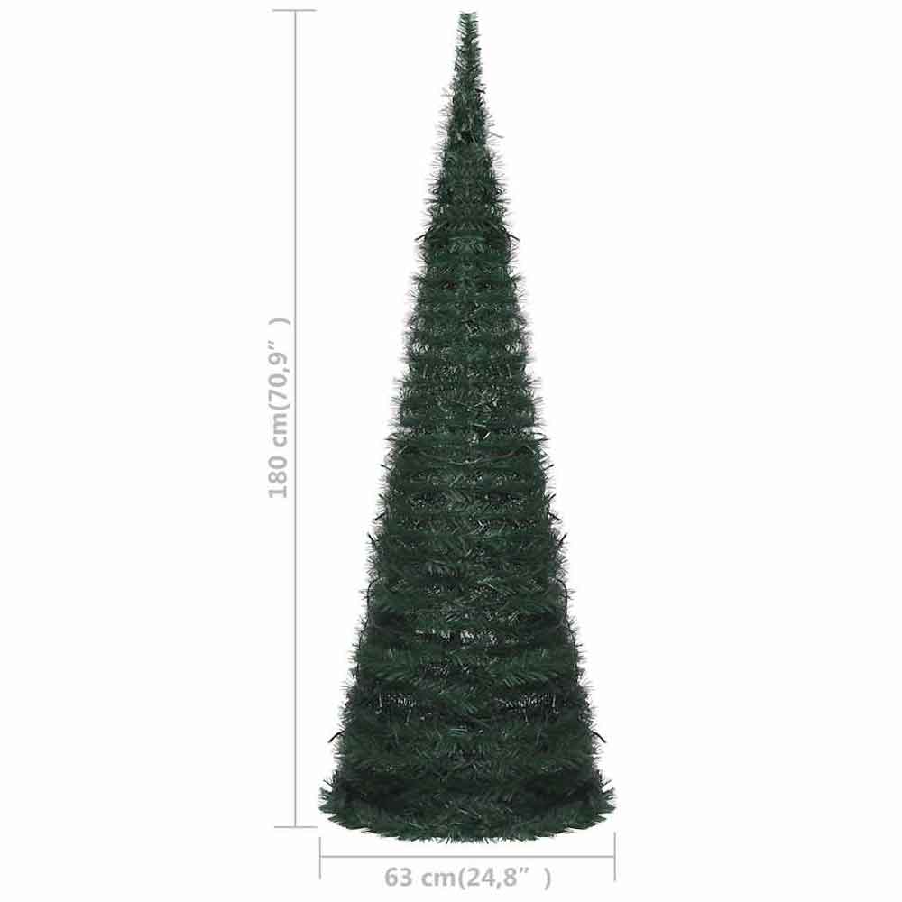 Aurelia 180cm PVC Artificial Pre-lit Christmas With LED - Green