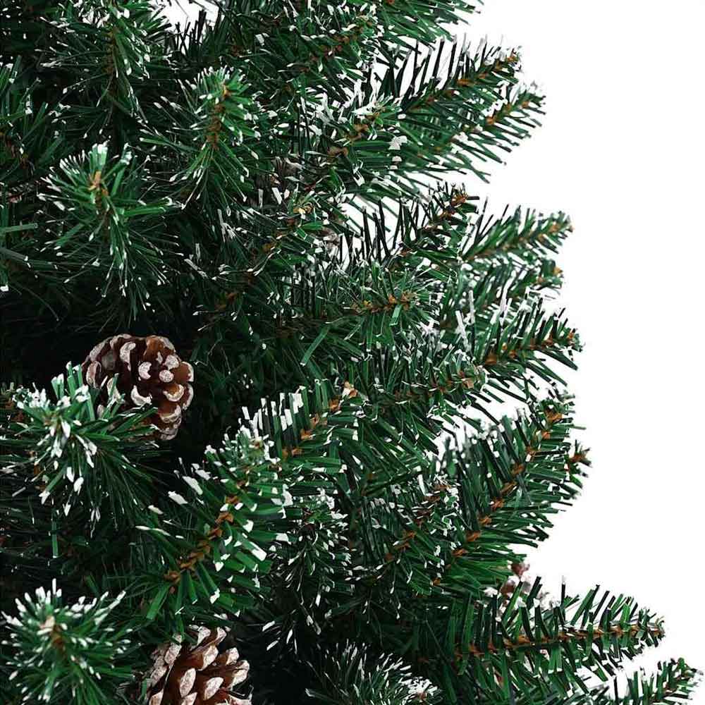 Aurelia 180cm PVC Christmas Tree With Real Wood and Snow - Green