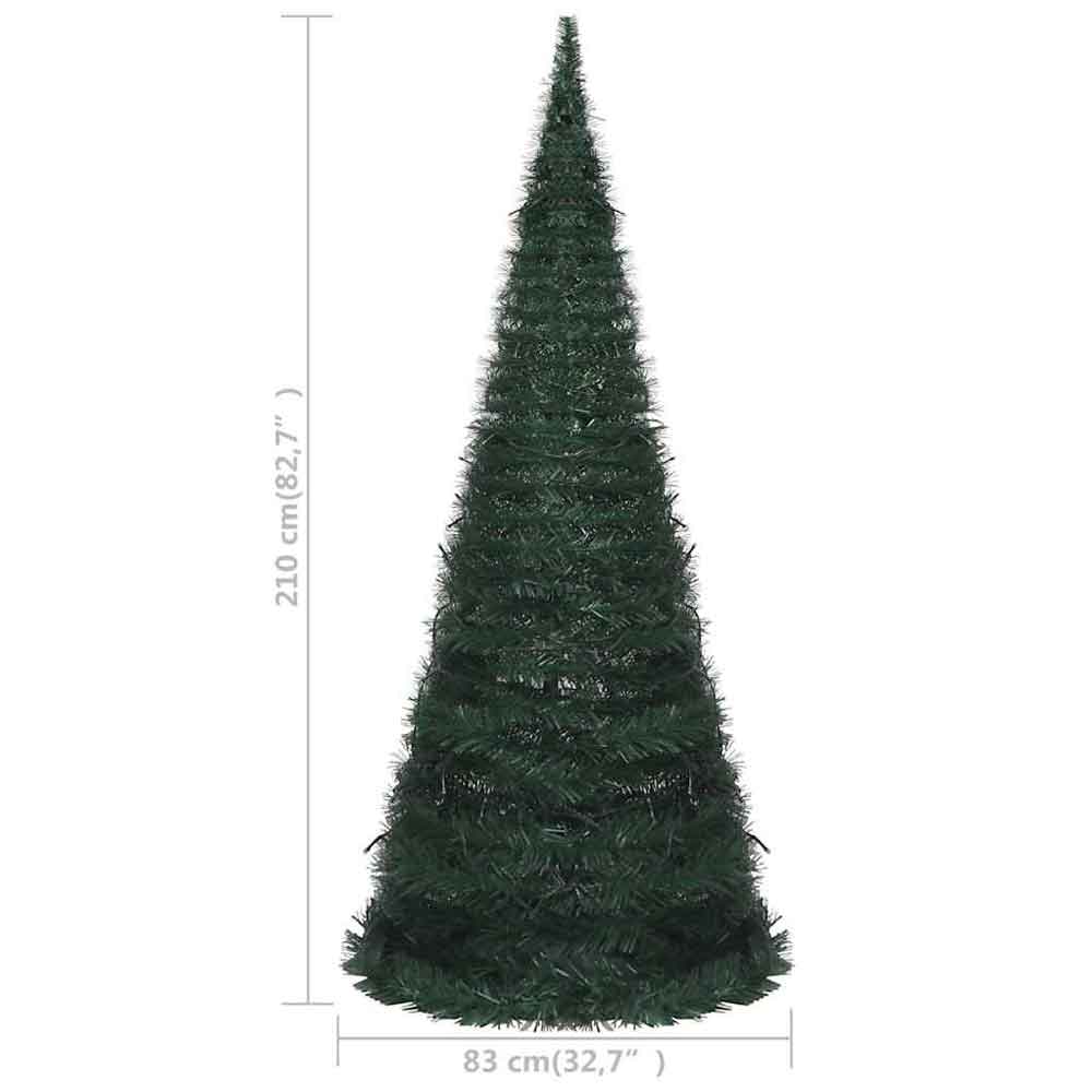 Aurelia 210cm PVC Artificial Pre-lit Christmas With LED - Green
