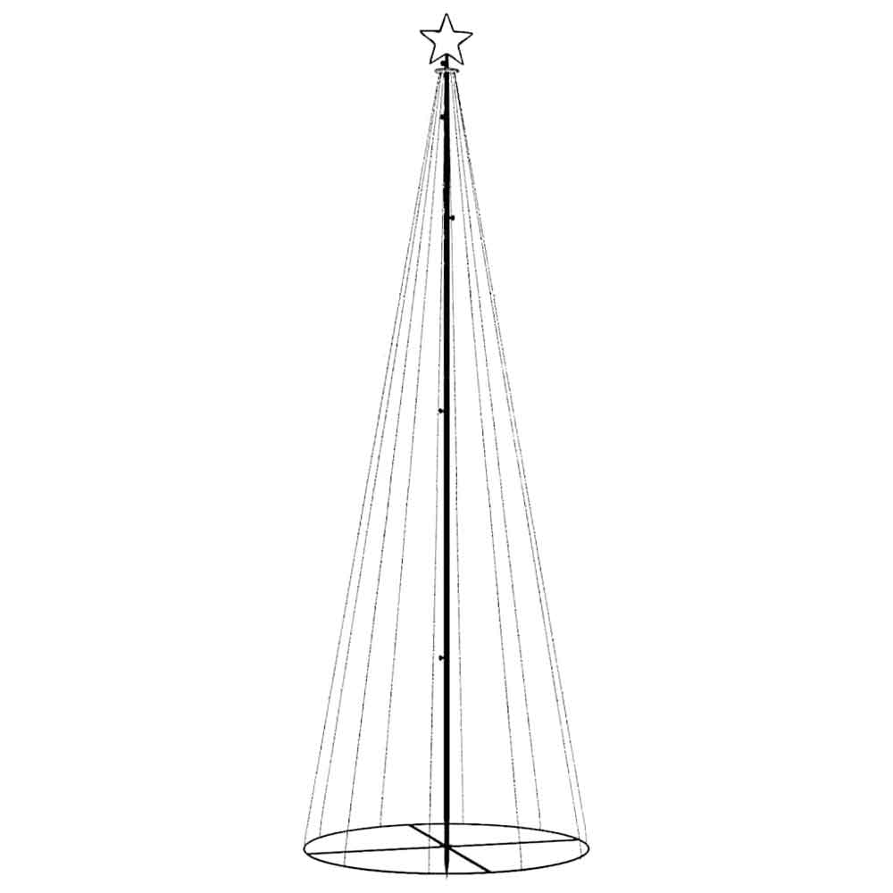 Aurelia 300cm Metal Christmas Cone Tree With 310 LEDs - Blue