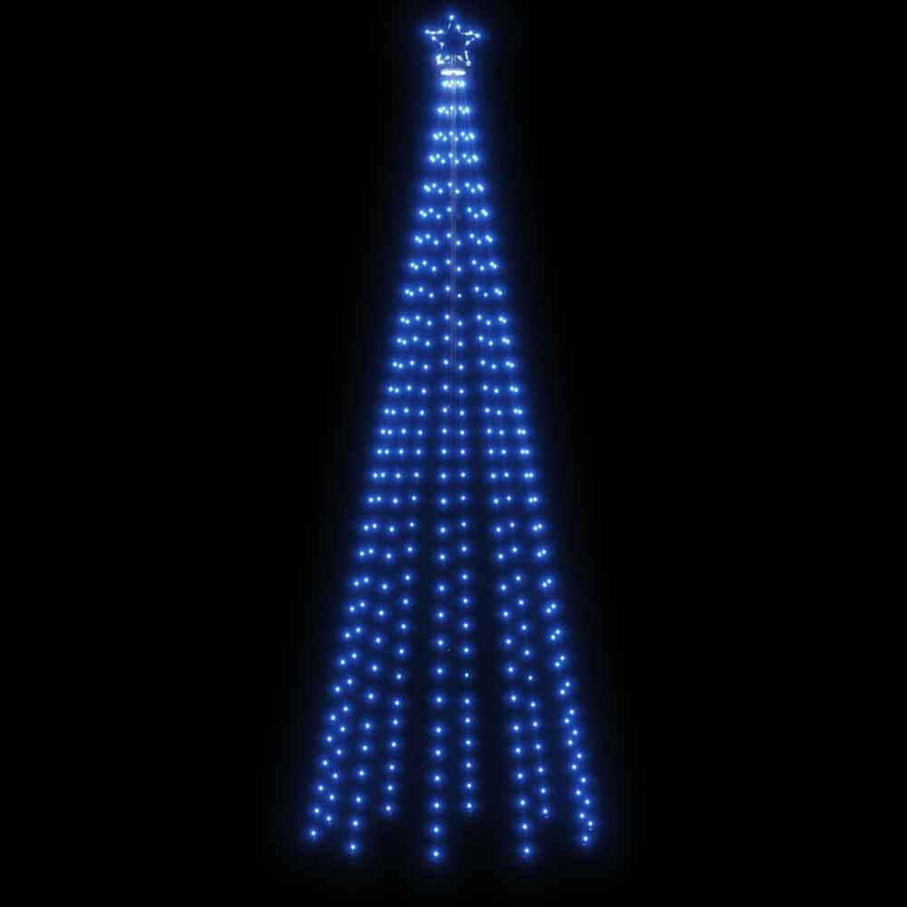 Aurelia 300cm Metal Christmas Cone Tree With 310 LEDs - Blue