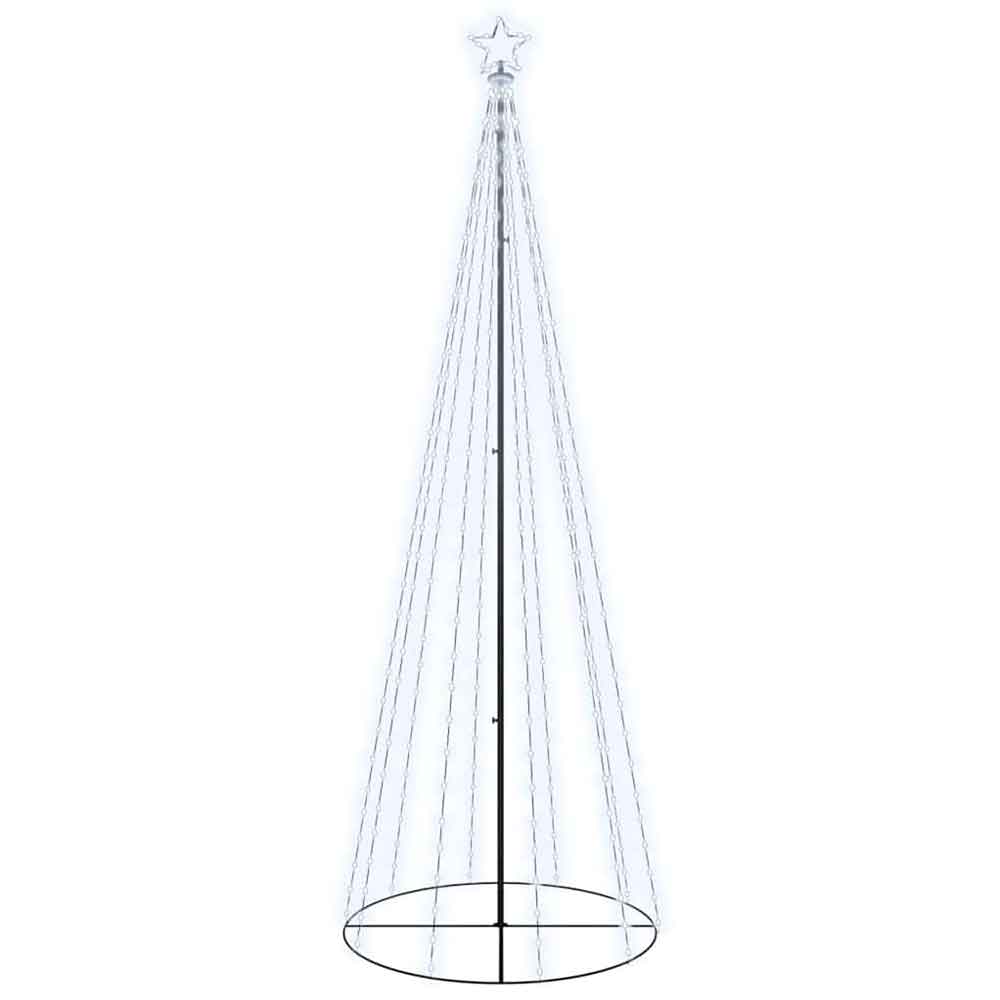 Aurelia 300cm Metal Christmas Cone Tree With 310 LEDs - Cold White
