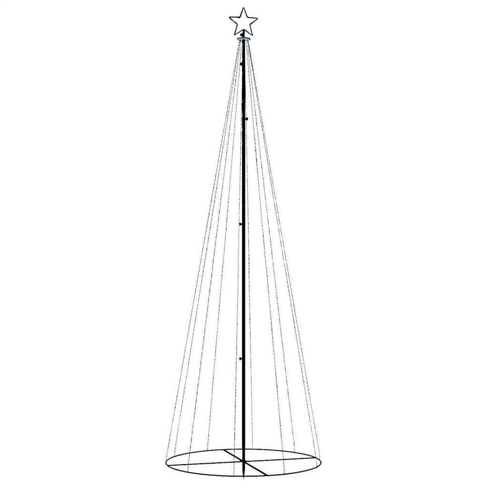 Aurelia 300cm Metal Christmas Cone Tree With 310 LEDs - Cold White