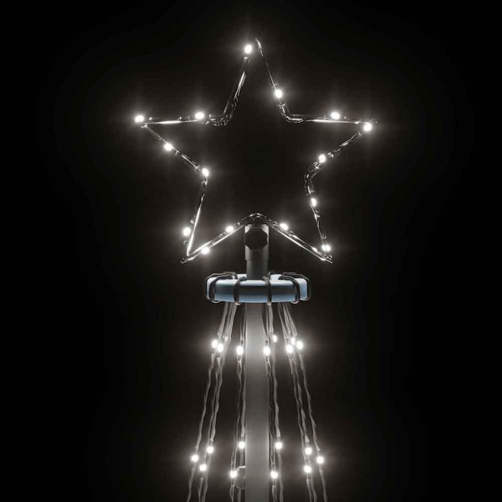 Aurelia 300cm Metal Christmas Cone Tree With 310 LEDs - Cold White