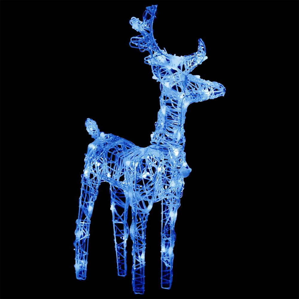 Aurelia Acrylic 2pcs Reindeers and Sleigh Christmas Decoration - Blue