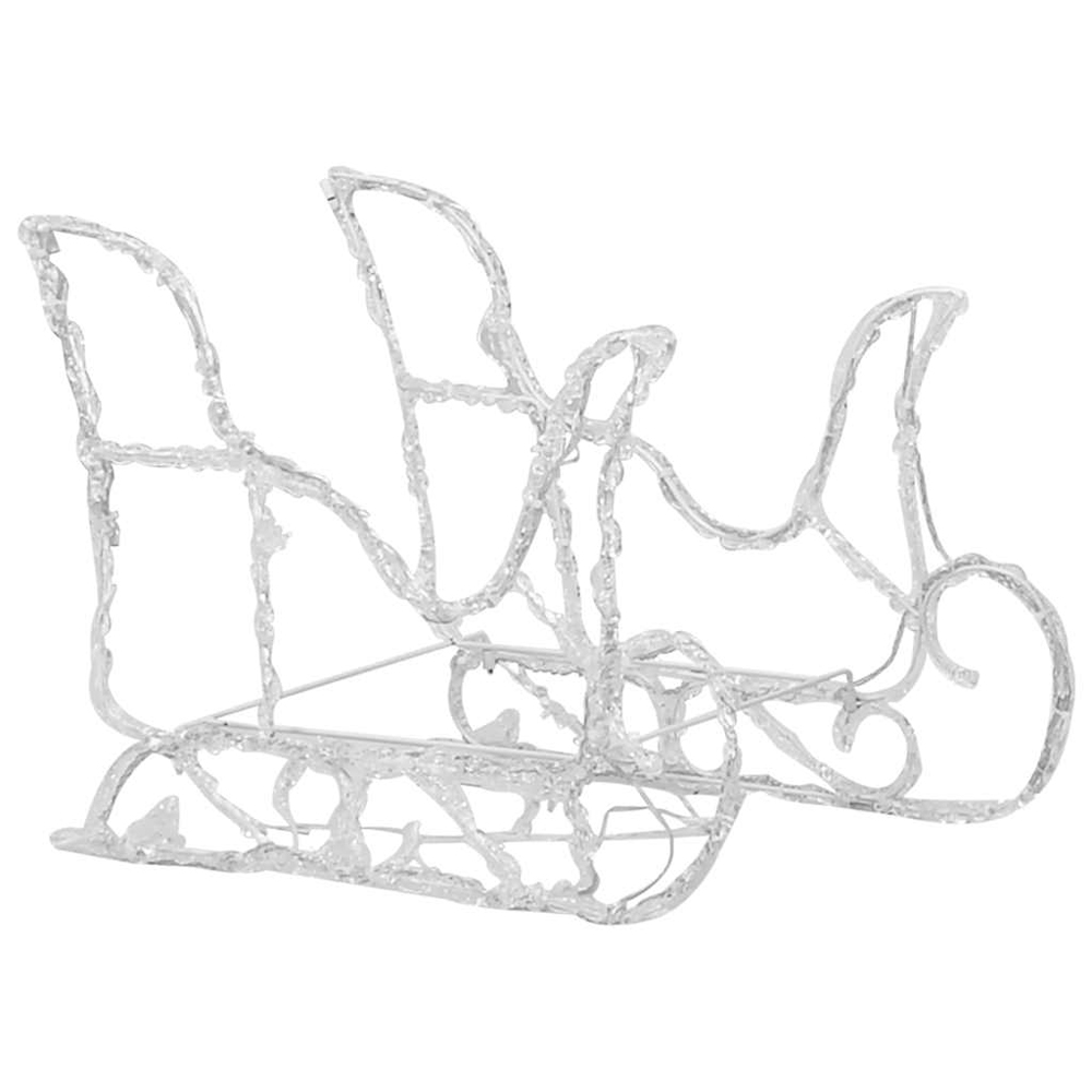 Aurelia Acrylic 2pcs Reindeers and Sleigh Christmas Decoration - Multicolour