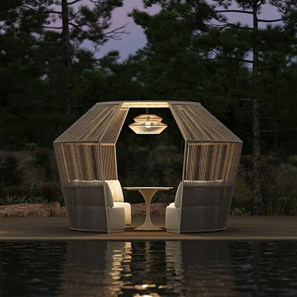 Aurora Aluminium Garden Seater Pod In Charcoal And Graphite