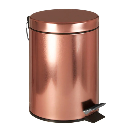 Aurora Metal 5000ml Pedal Bathroom Bin In Rose Gold
