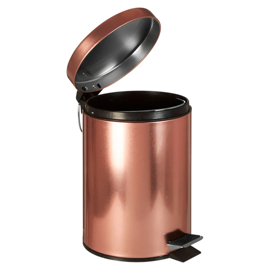 Aurora Metal 5000ml Pedal Bathroom Bin In Rose Gold