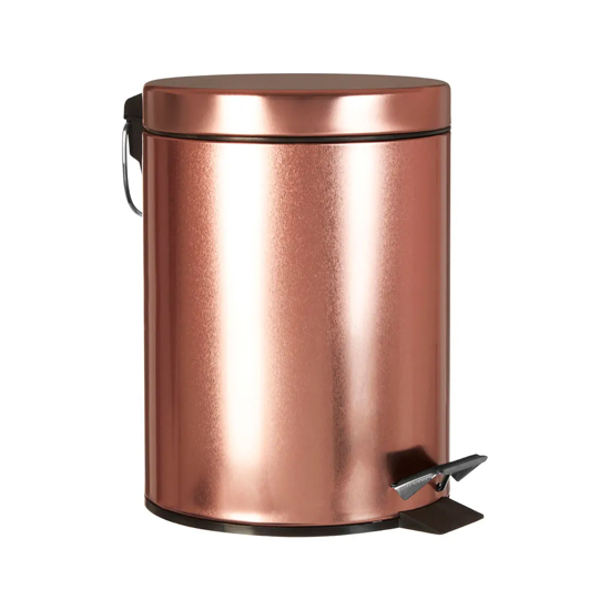 Aurora Metal 5000ml Pedal Bathroom Bin In Rose Gold