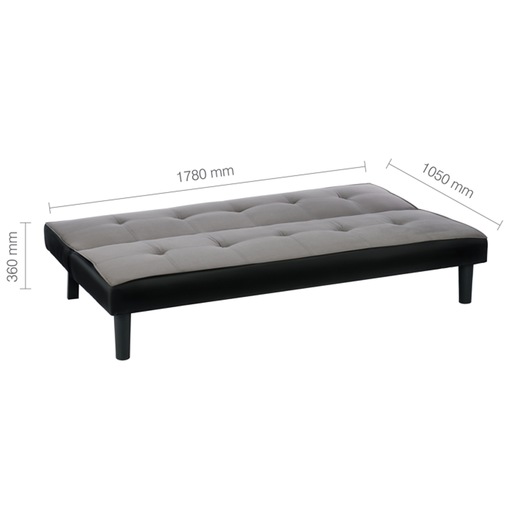 Aurorae Fabric Sofa Bed In Grey