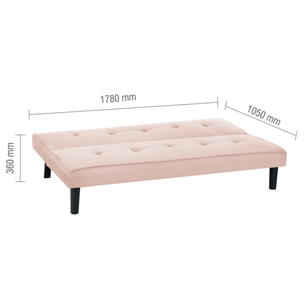 Aurorae Fabric Sofa Bed In Pink