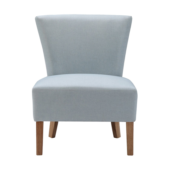 Axbridge Linen Lounge Chaise Chair In Duck Egg Blue