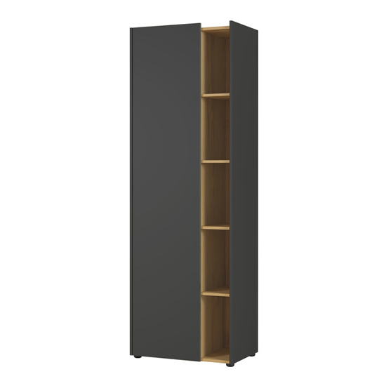 Read more about Austin narrow filing cabinet in graphite and navarra oak