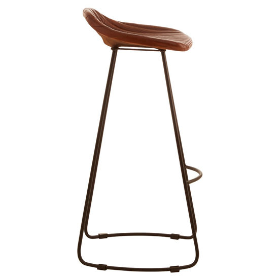 Australis Faux Leather Bar Stool In Tan_2