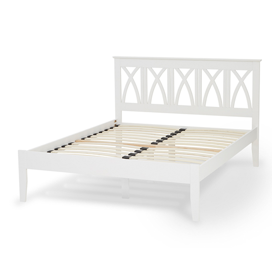 Autumn Hevea Wooden King Size Bed In Opal White_2
