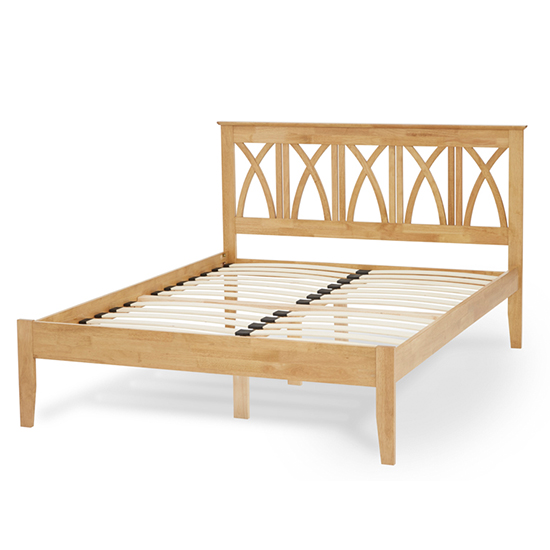 Autumn Hevea Wooden Small Double Bed In Honey Oak FiF