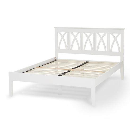 Autumn Hevea Wooden Super King Size Bed In Opal White_2