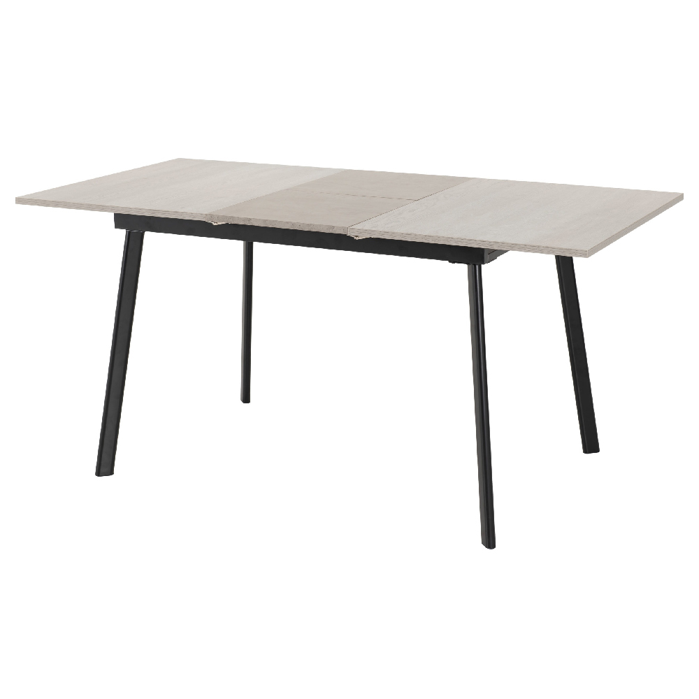 Avah Extending Concrete Dining Table With 4 Green Chairs