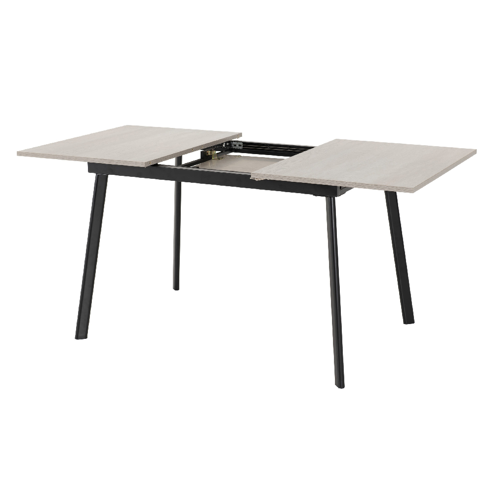 Avah Extending Concrete Dining Table With 4 Green Chairs