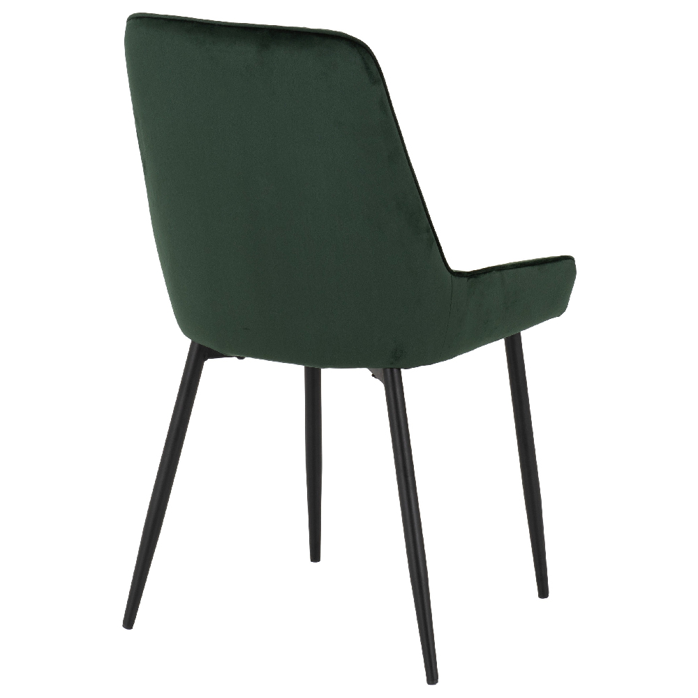 Avah Extending Concrete Dining Table With 4 Green Chairs