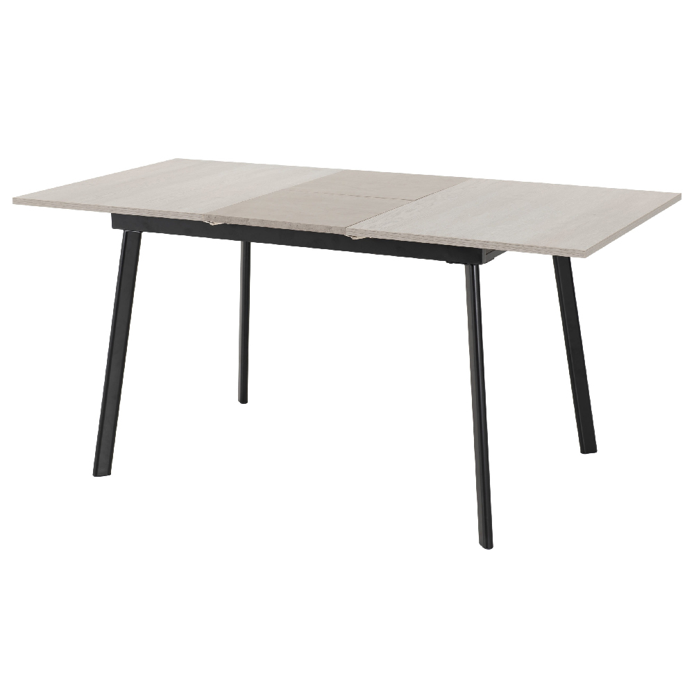 Avah Extending Concrete Dining Table With 4 Grey Chairs